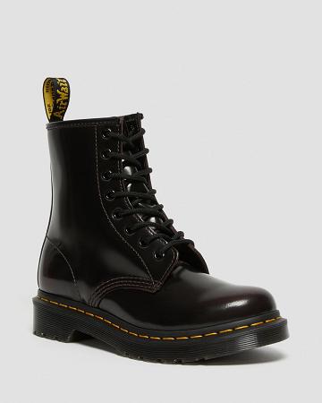 Botas con Cordones Dr Martens 1460 Arcadia Cuero Mujer Rosas Rojos | MX 624DFM